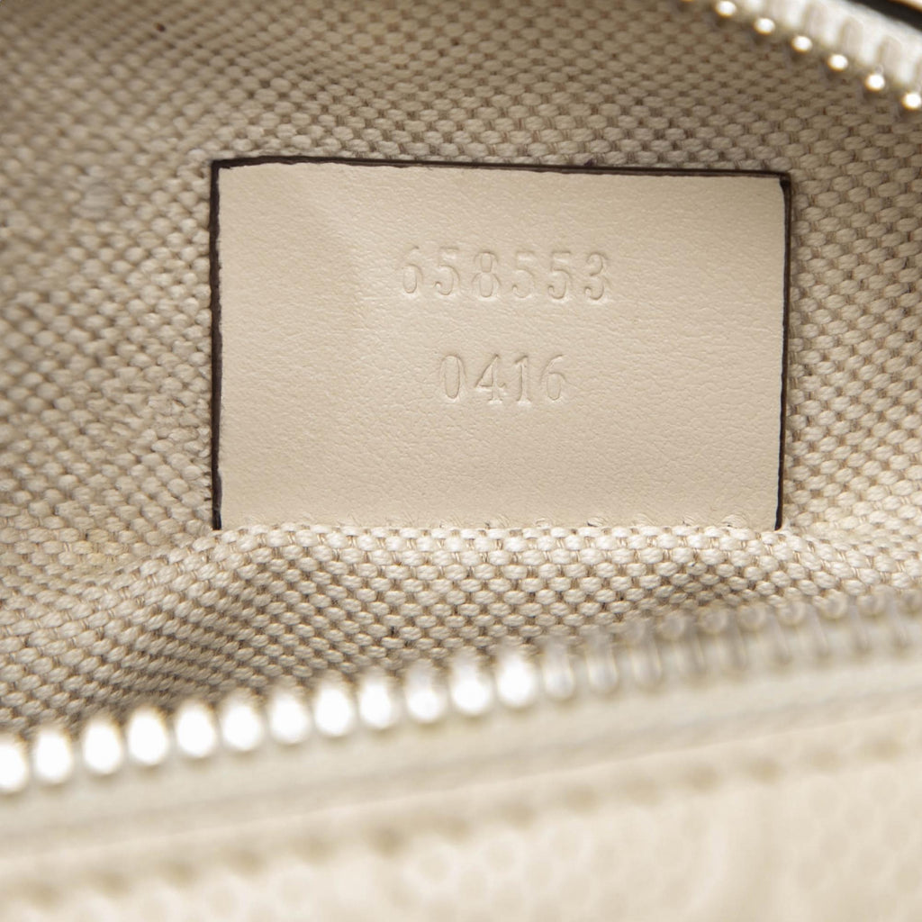 Gucci Mini GG Embossed Perforated Calfskin Satchel