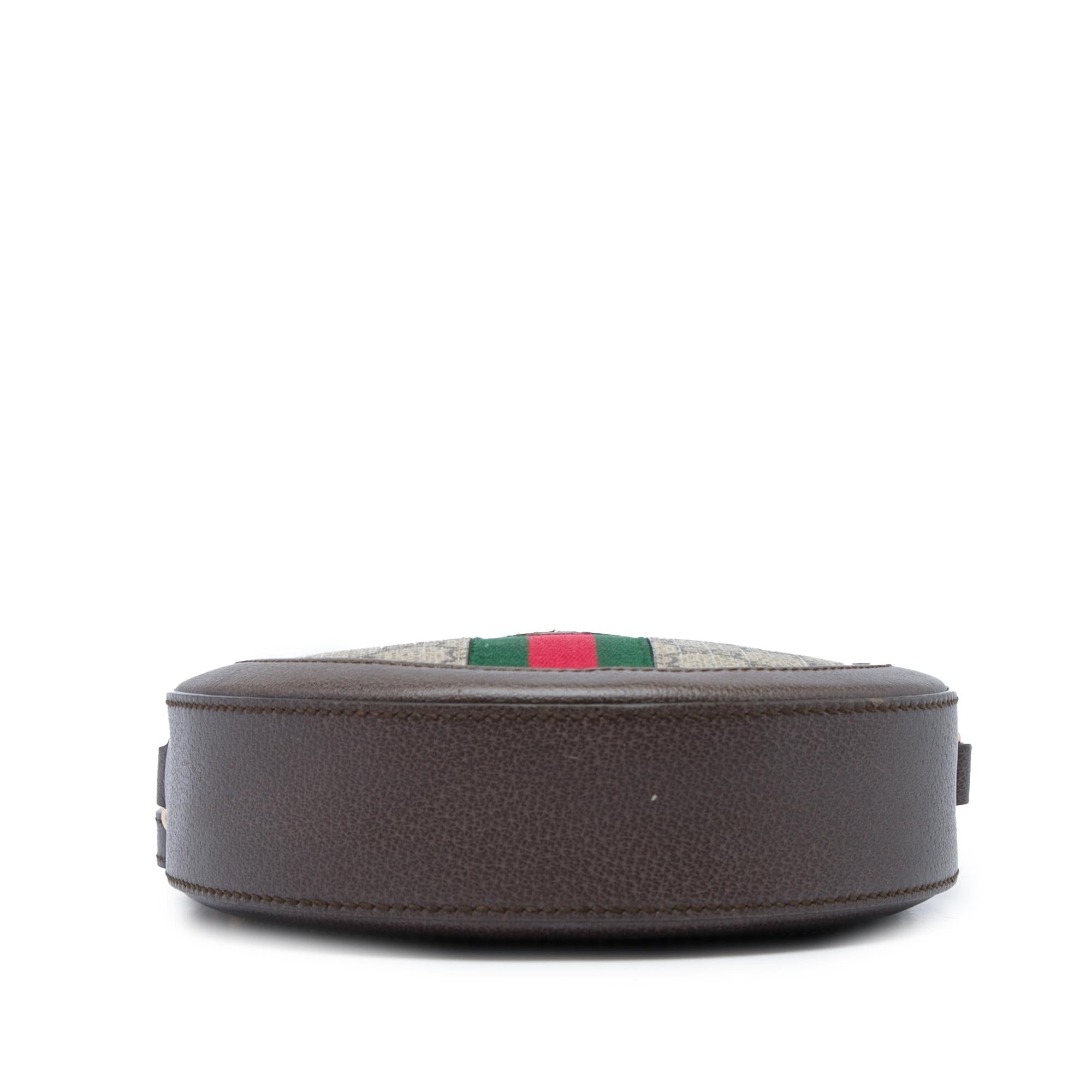 Gucci Mini GG Supreme Web Ophidia Round Crossbody