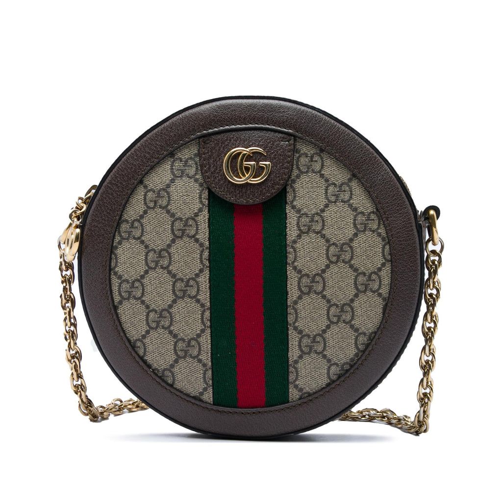 Gucci Mini GG Supreme Web Ophidia Round Crossbody