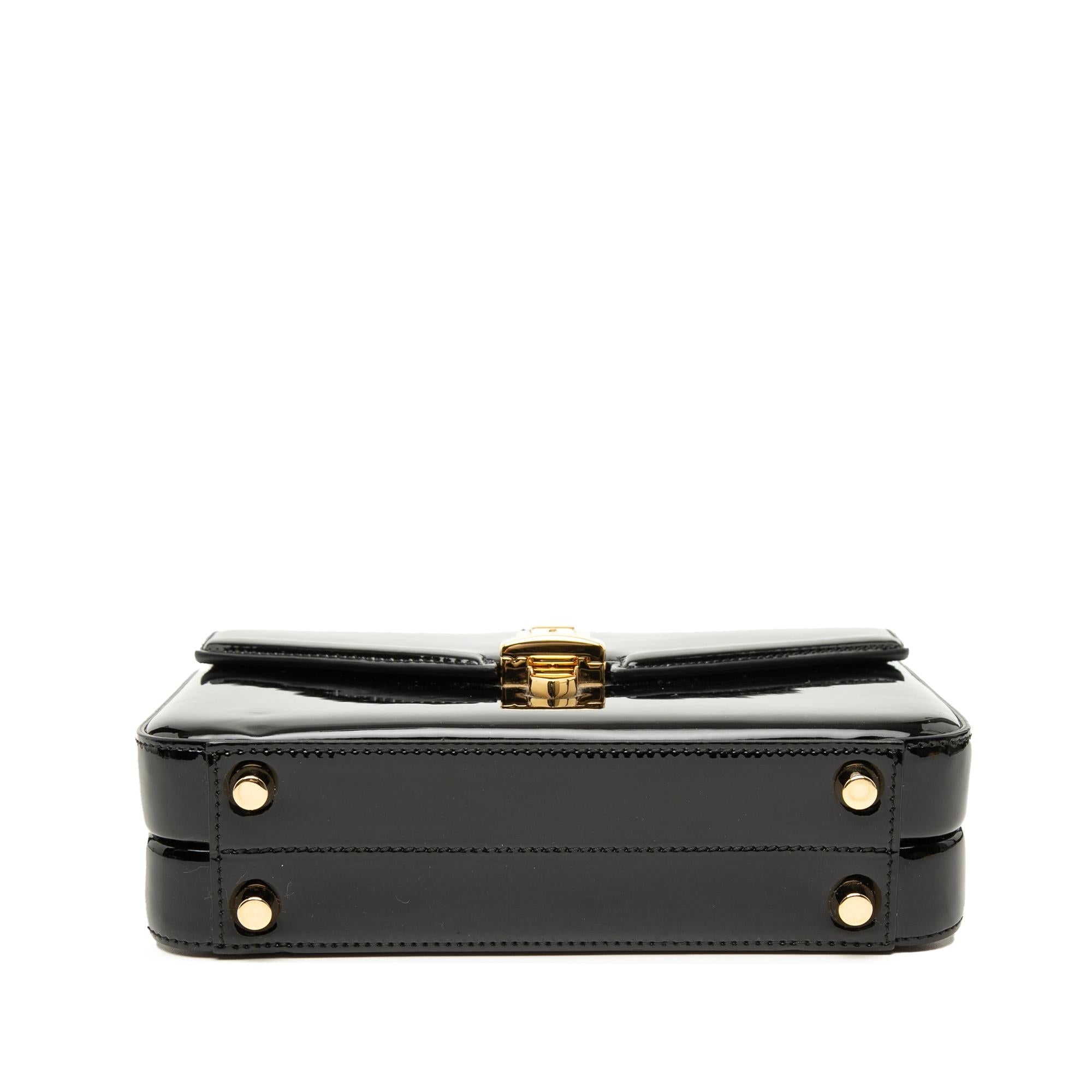 Gucci Mini Patent Sylvie 1969 Top Handle Bag