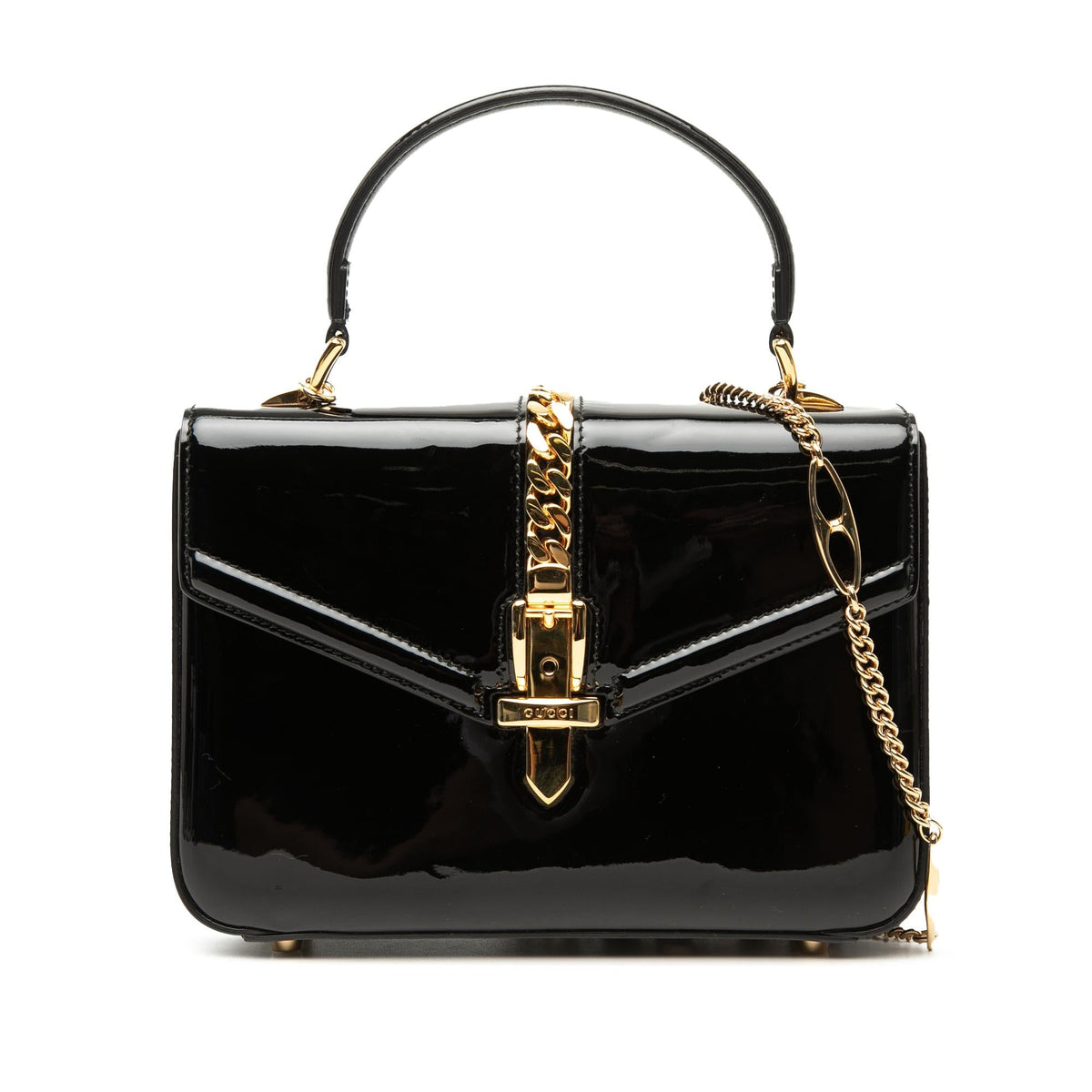Gucci Mini Patent Sylvie 1969 Top Handle Bag