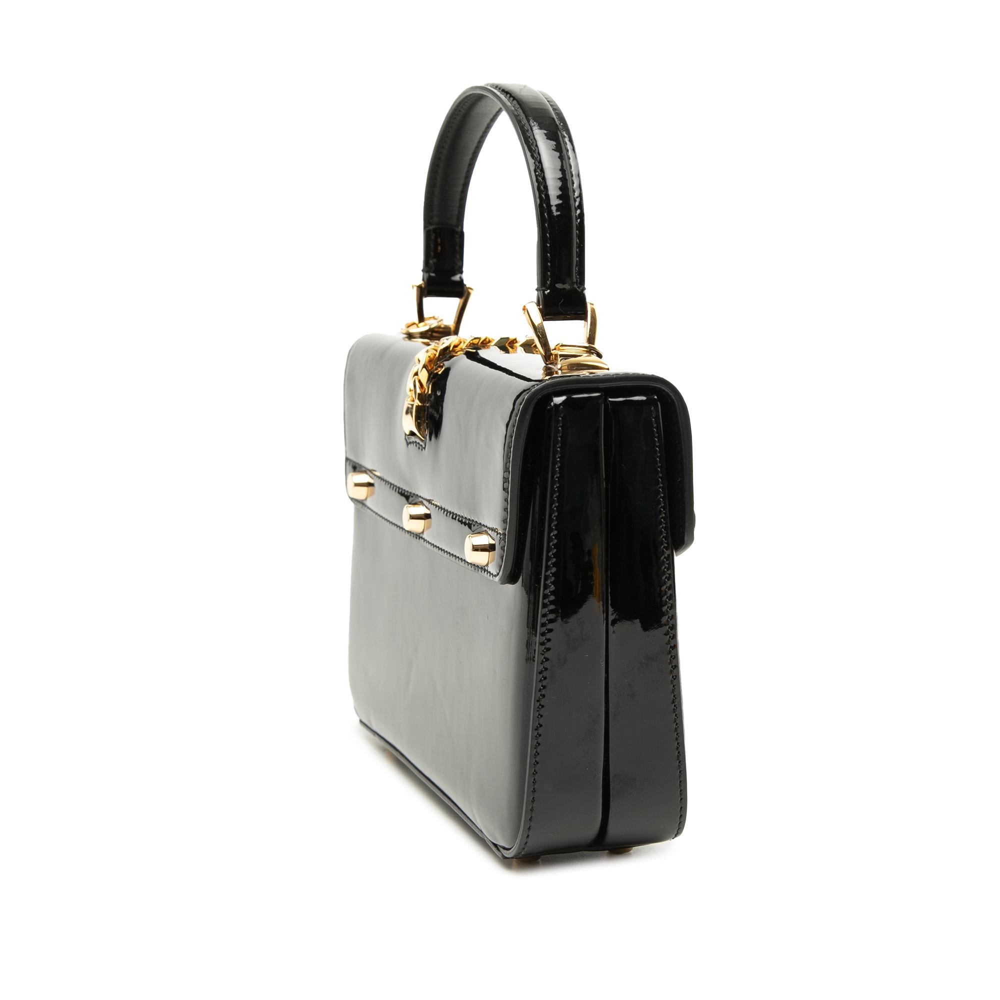 Gucci Mini Patent Sylvie 1969 Top Handle Bag