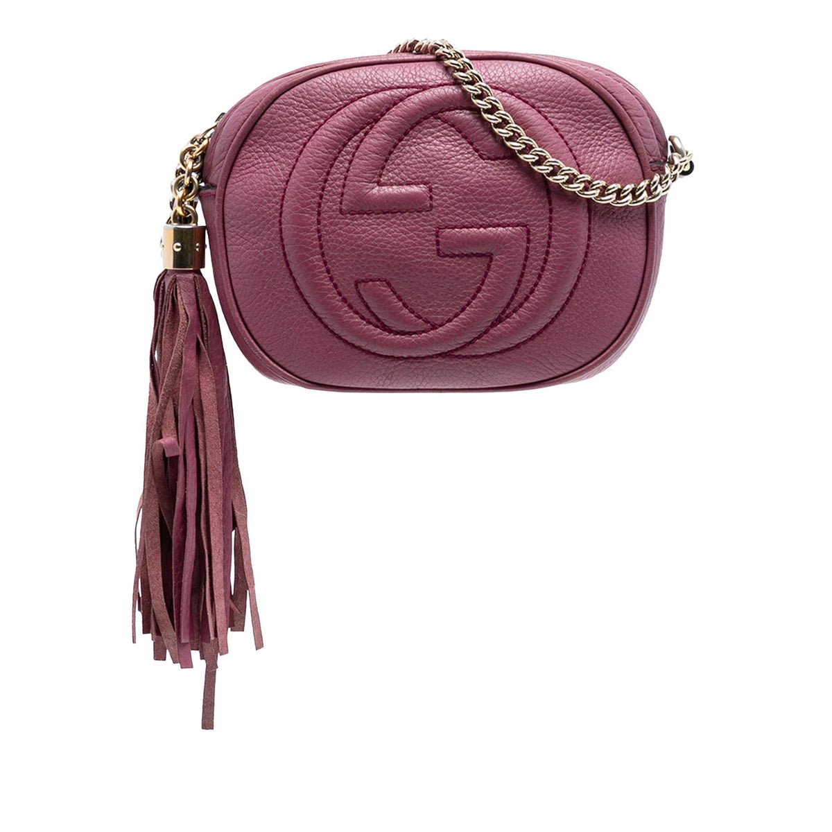 Gucci Mini Pebbled Calfskin Soho Chain Crossbody