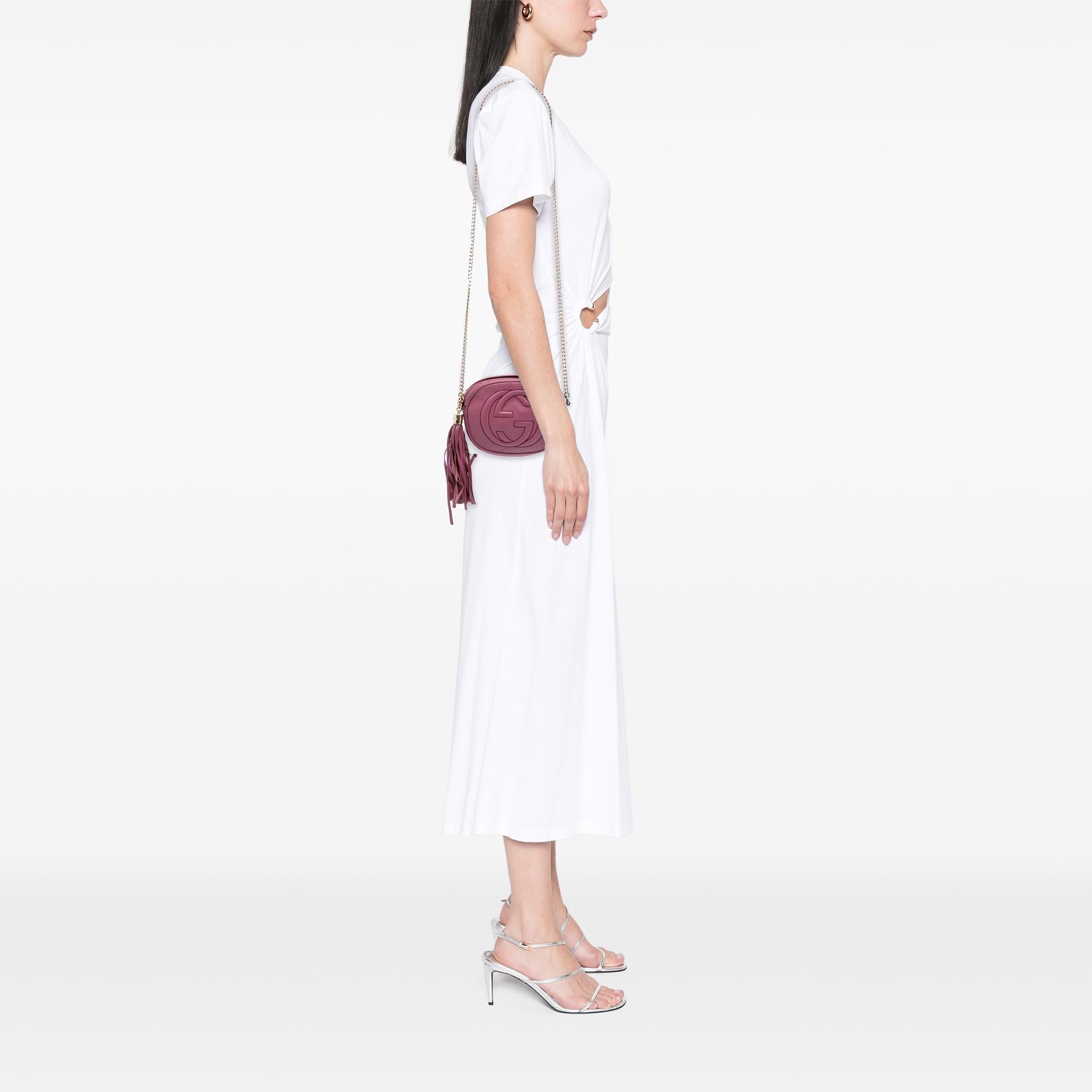 Gucci Mini Pebbled Calfskin Soho Chain Crossbody