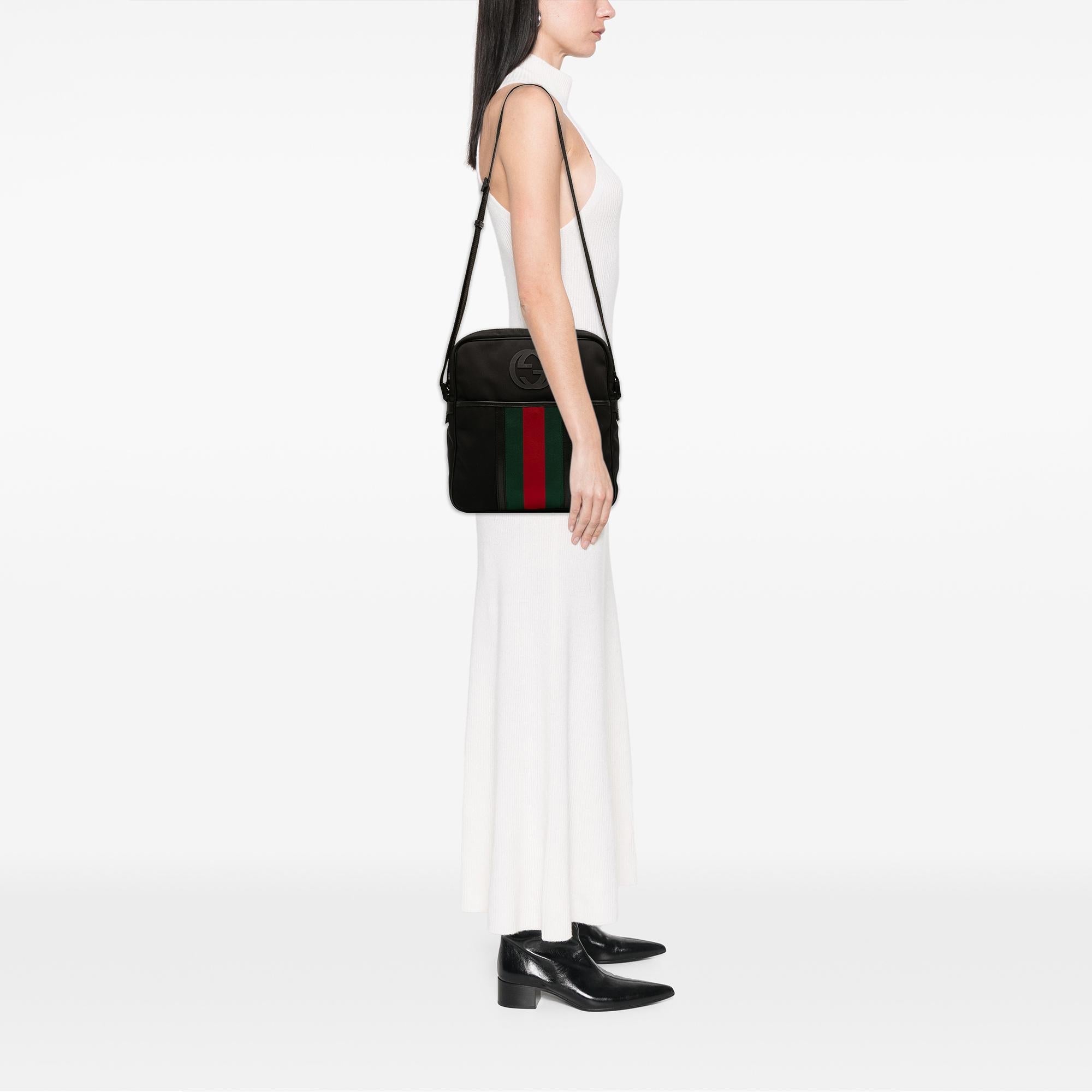 Gucci Nylon Interlocking G Web Crossbody
