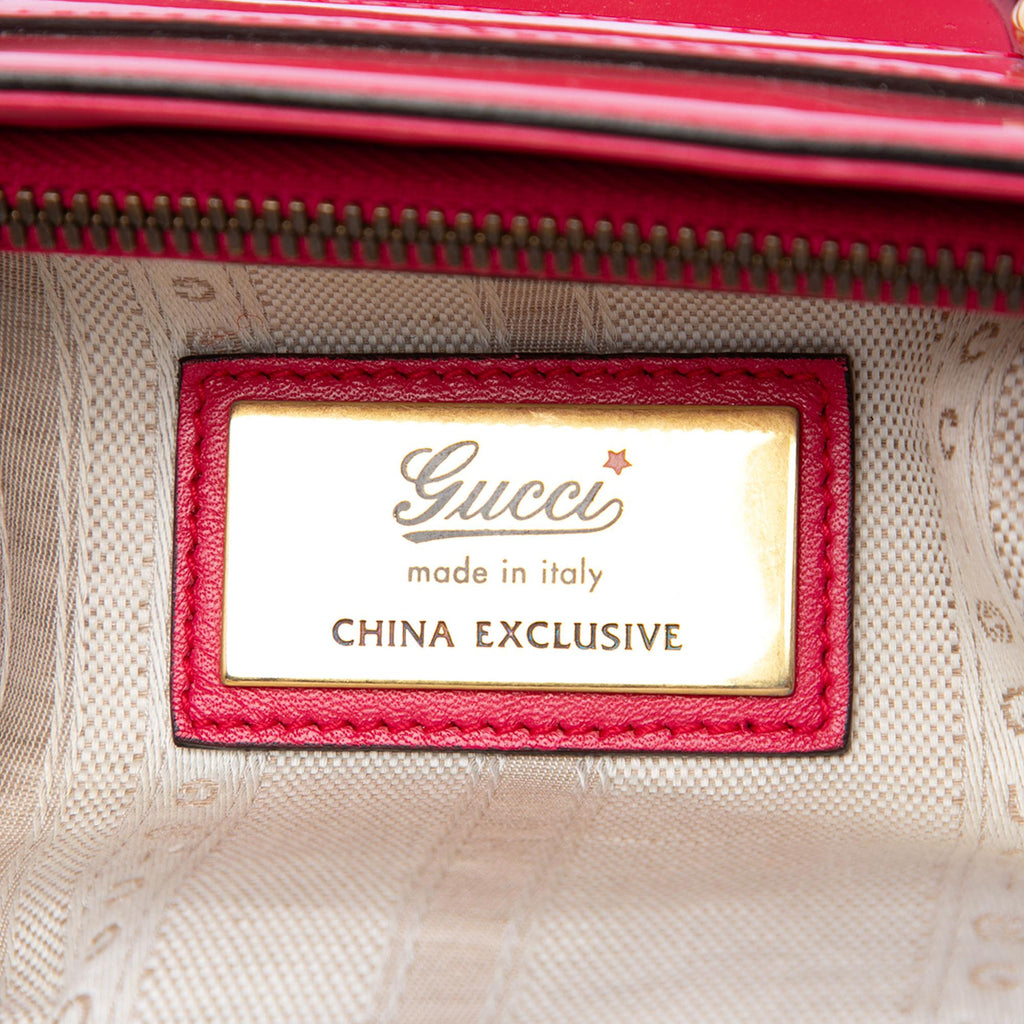 Gucci Patent Bright Bit Satchel