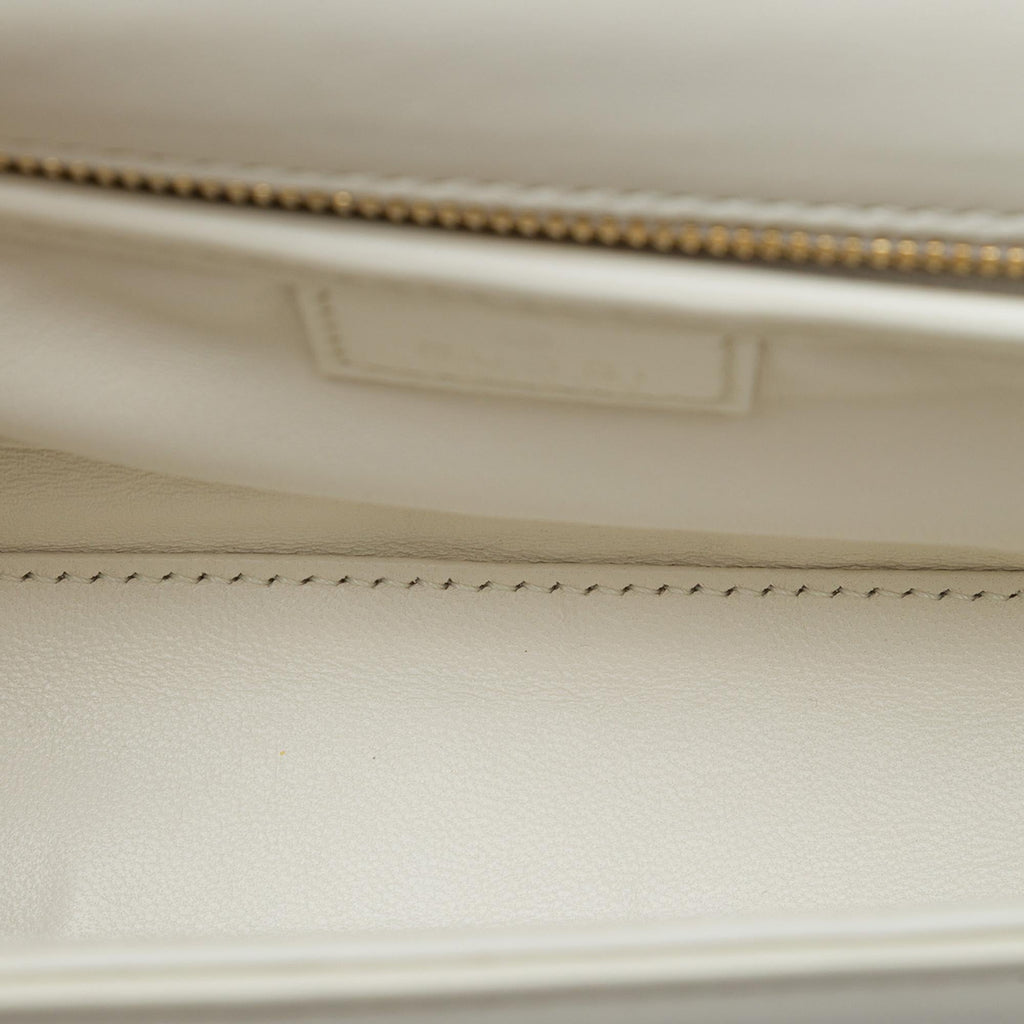 Gucci Small Calfskin Bamboo Diva Top Handle Bag