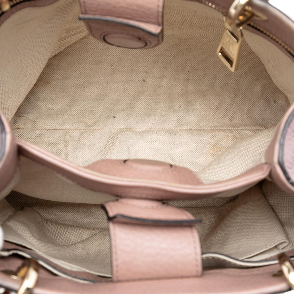 Gucci Small Calfskin Bamboo Shopper Satchel