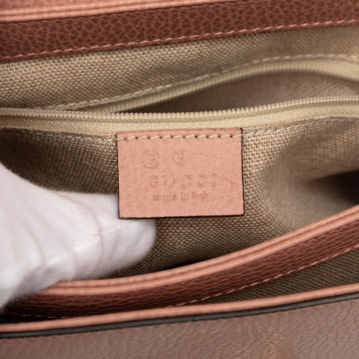 Gucci Small Dollar Calf Interlocking G Satchel