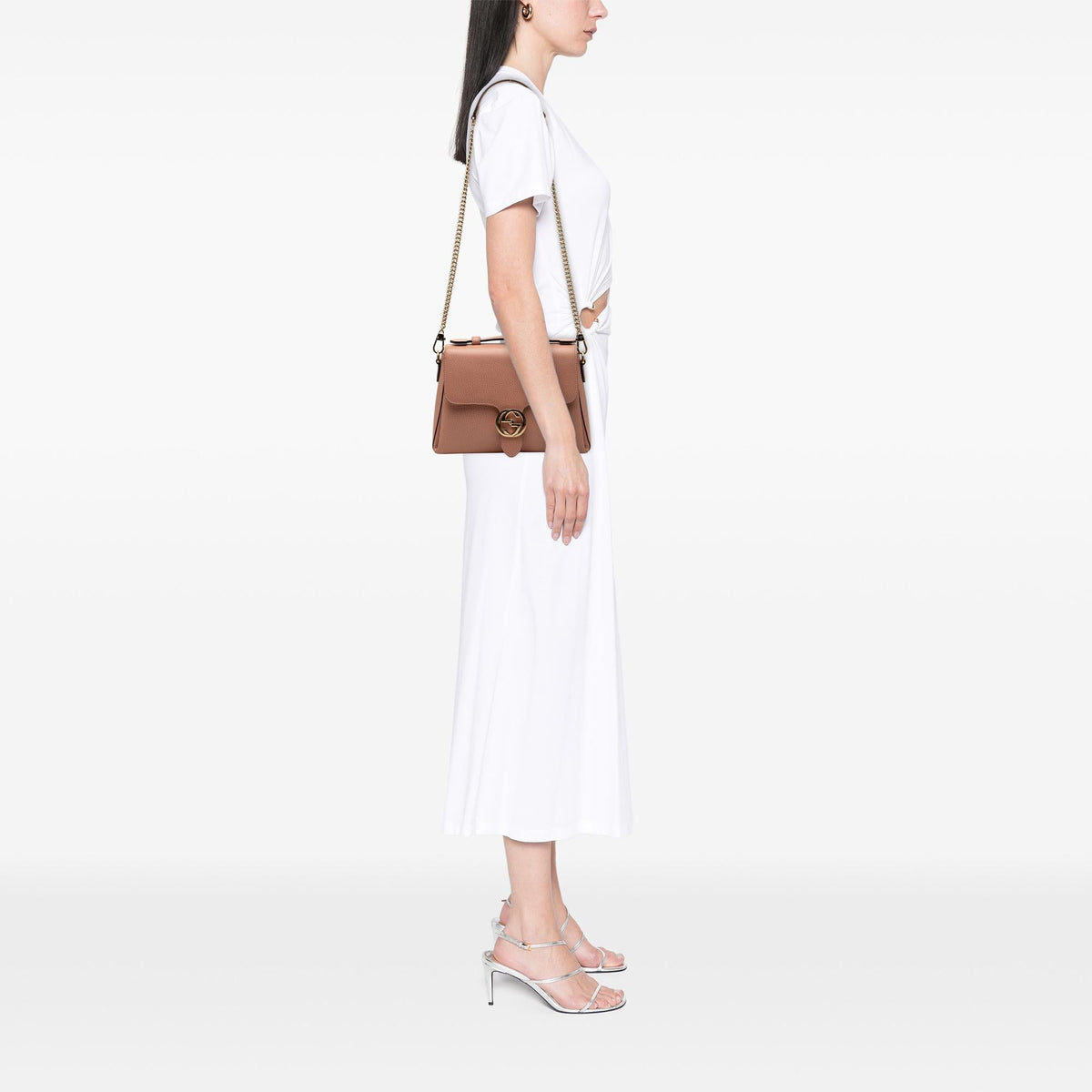 Gucci Small Dollar Calf Interlocking G Satchel