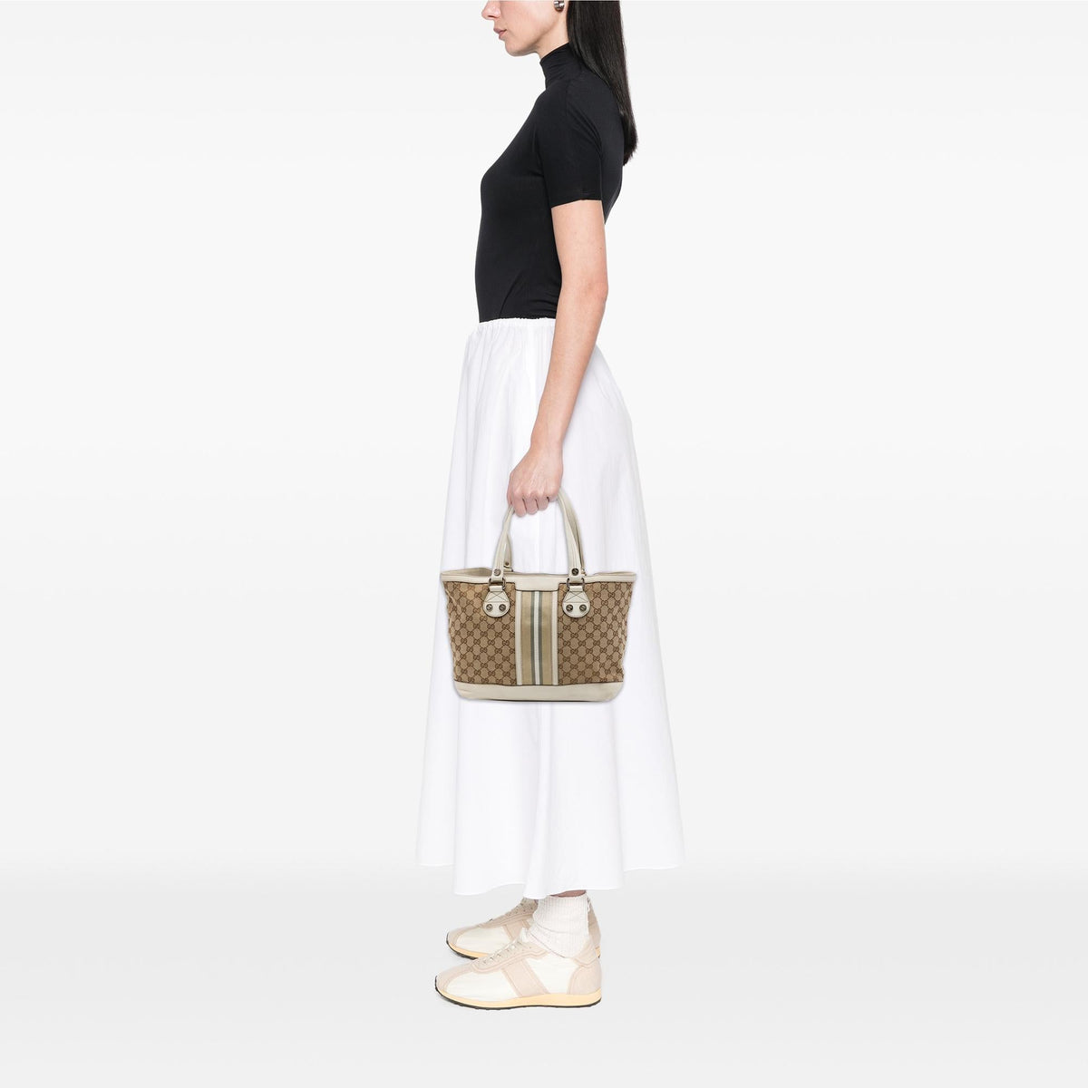Gucci Small GG Canvas Web Libeccio Sunset Tote