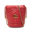 Gucci Small GG Marmont Matelasse Calfskin Bucket Bag