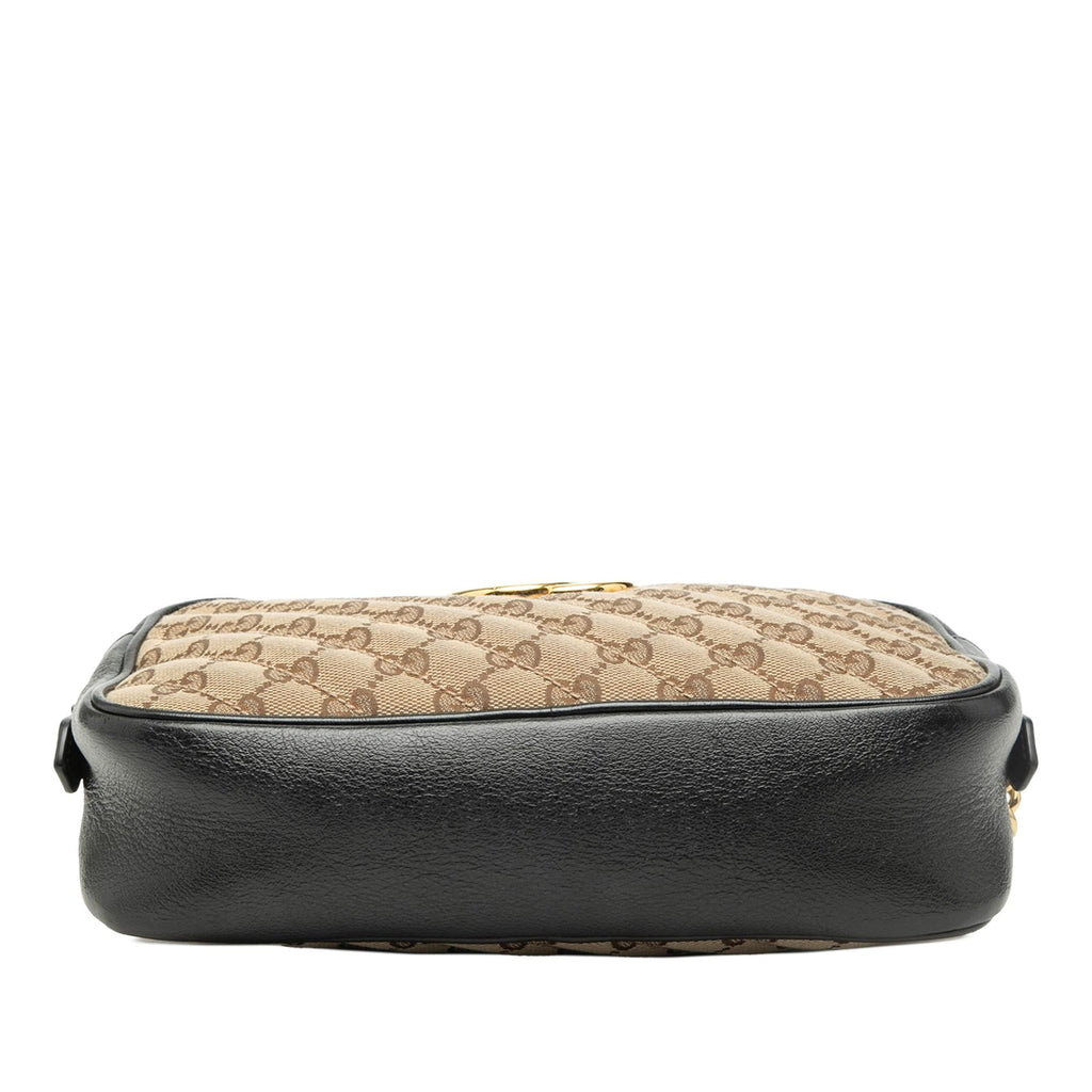 Gucci Small GG Marmont Matelasse GG Canvas and Leather Crossbody