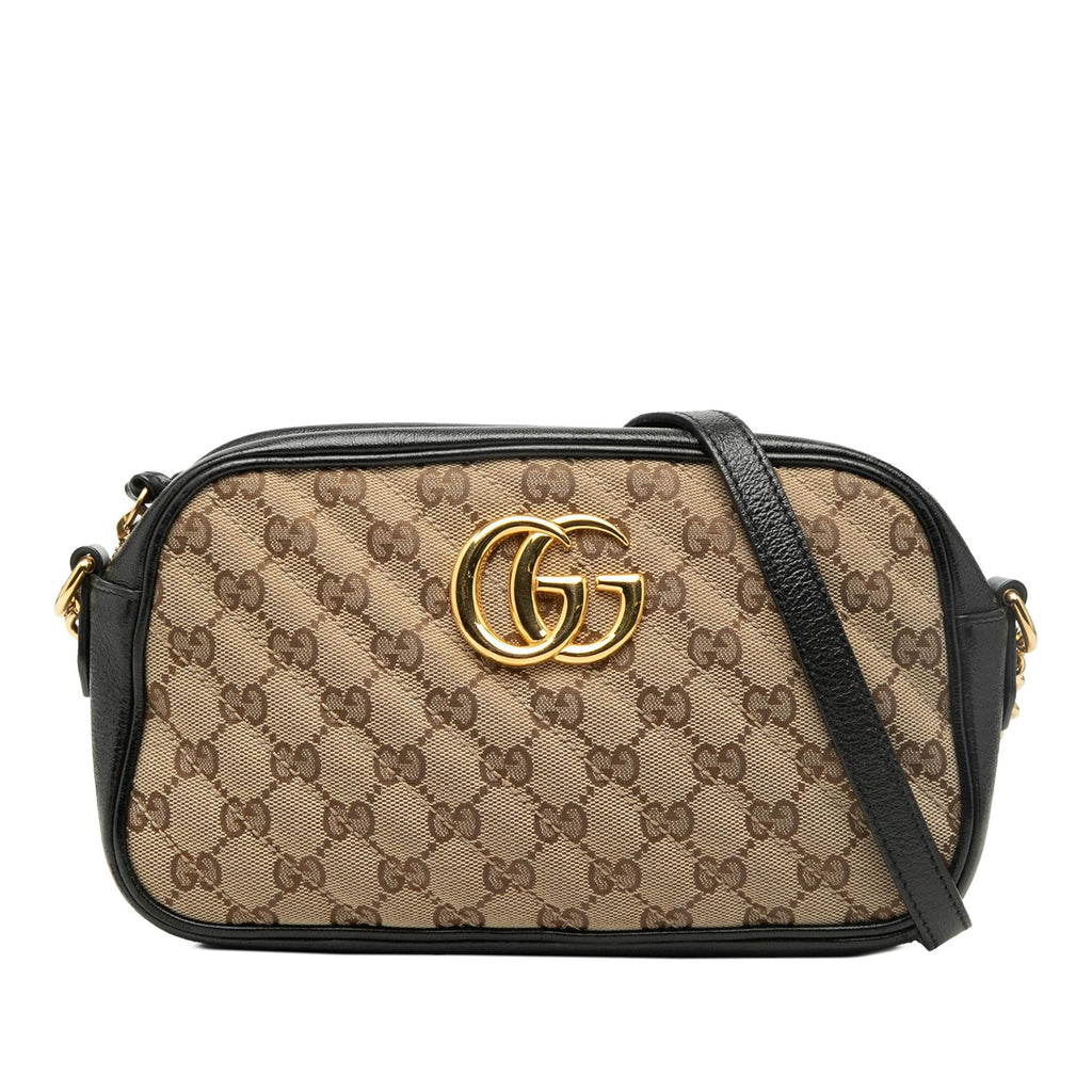 Gucci Small GG Marmont Matelasse GG Canvas and Leather Crossbody