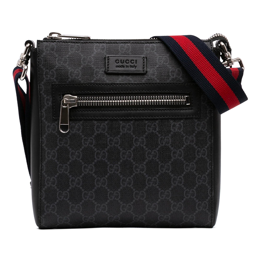 Gucci Small GG Supreme Web Messenger Bag