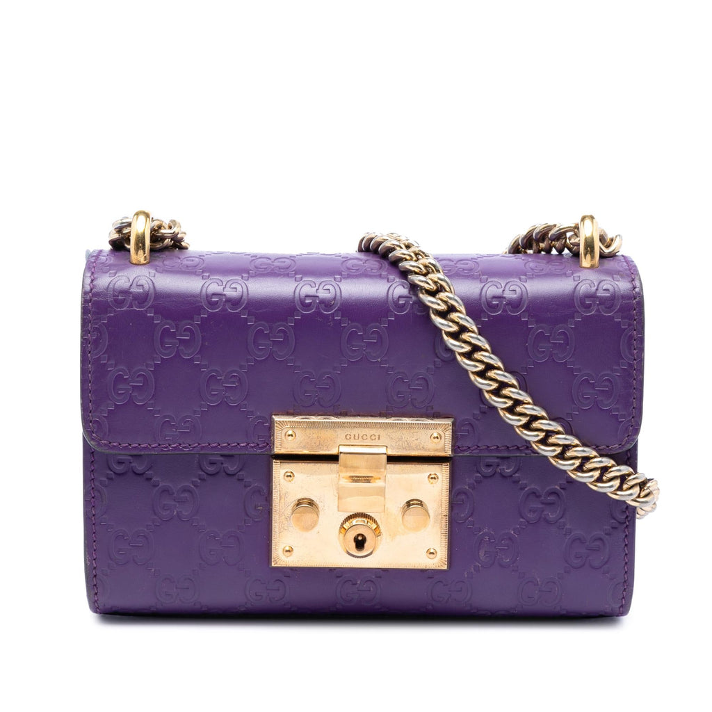 Gucci Small Guccissima Padlock Crossbody
