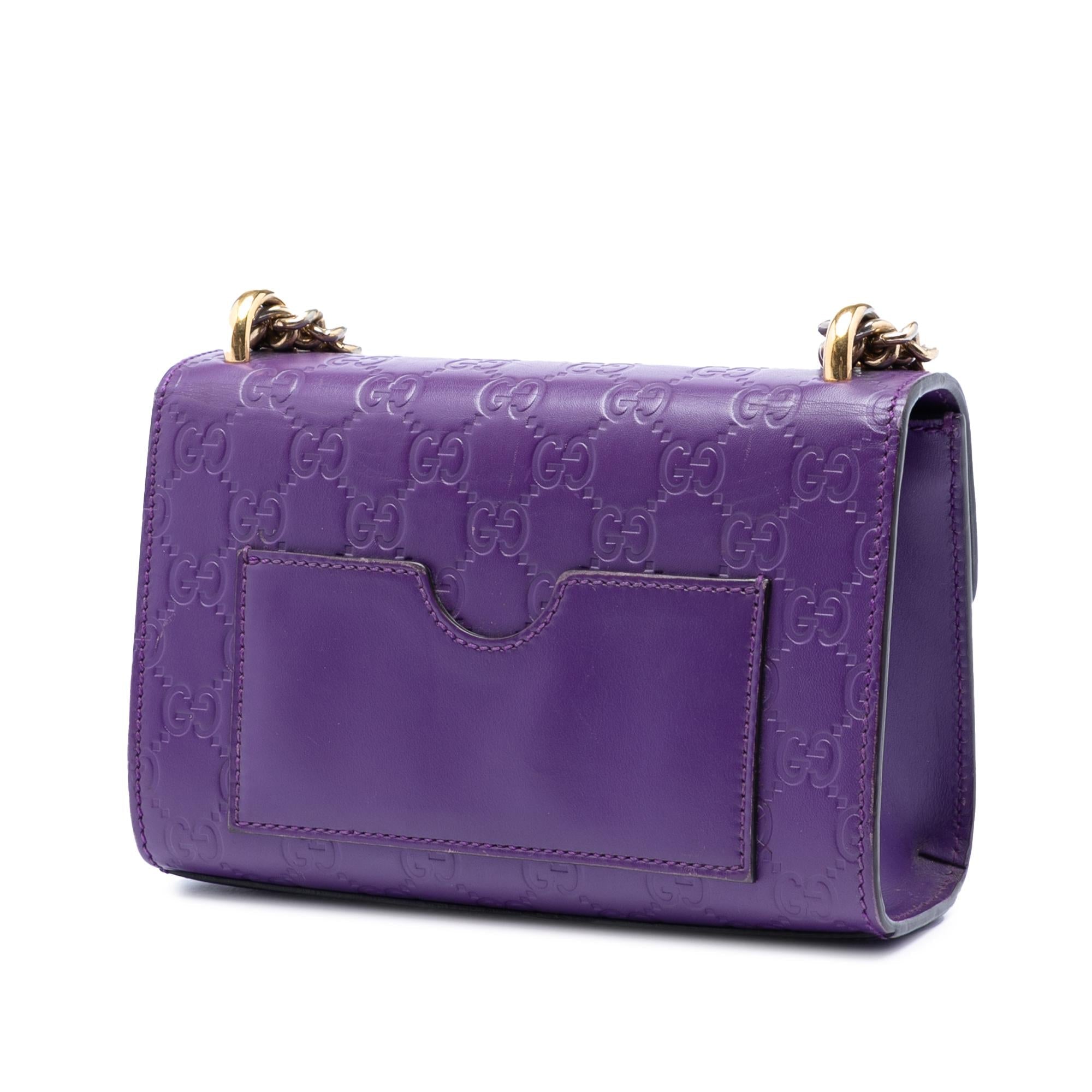 Gucci Small Guccissima Padlock Crossbody