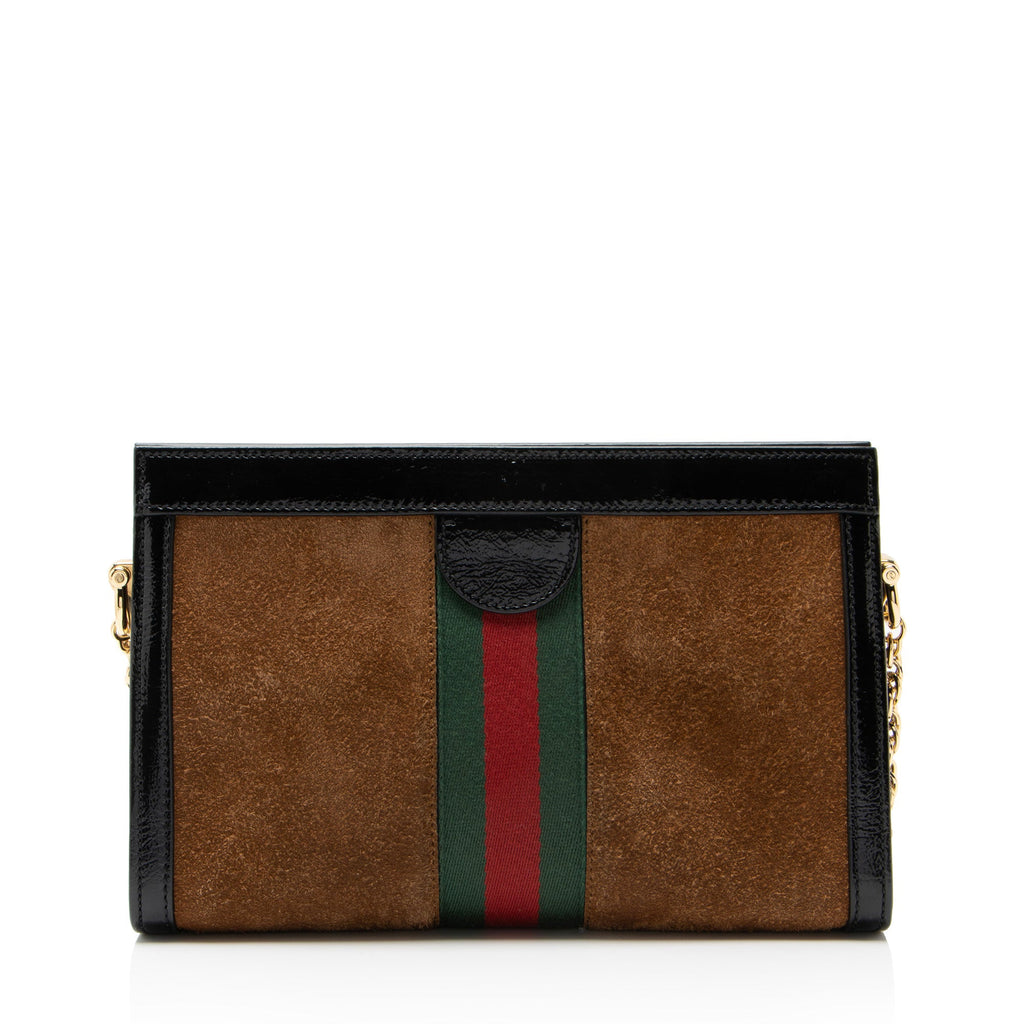 Gucci Suede Ophidia Medium Chain Shoulder Bag