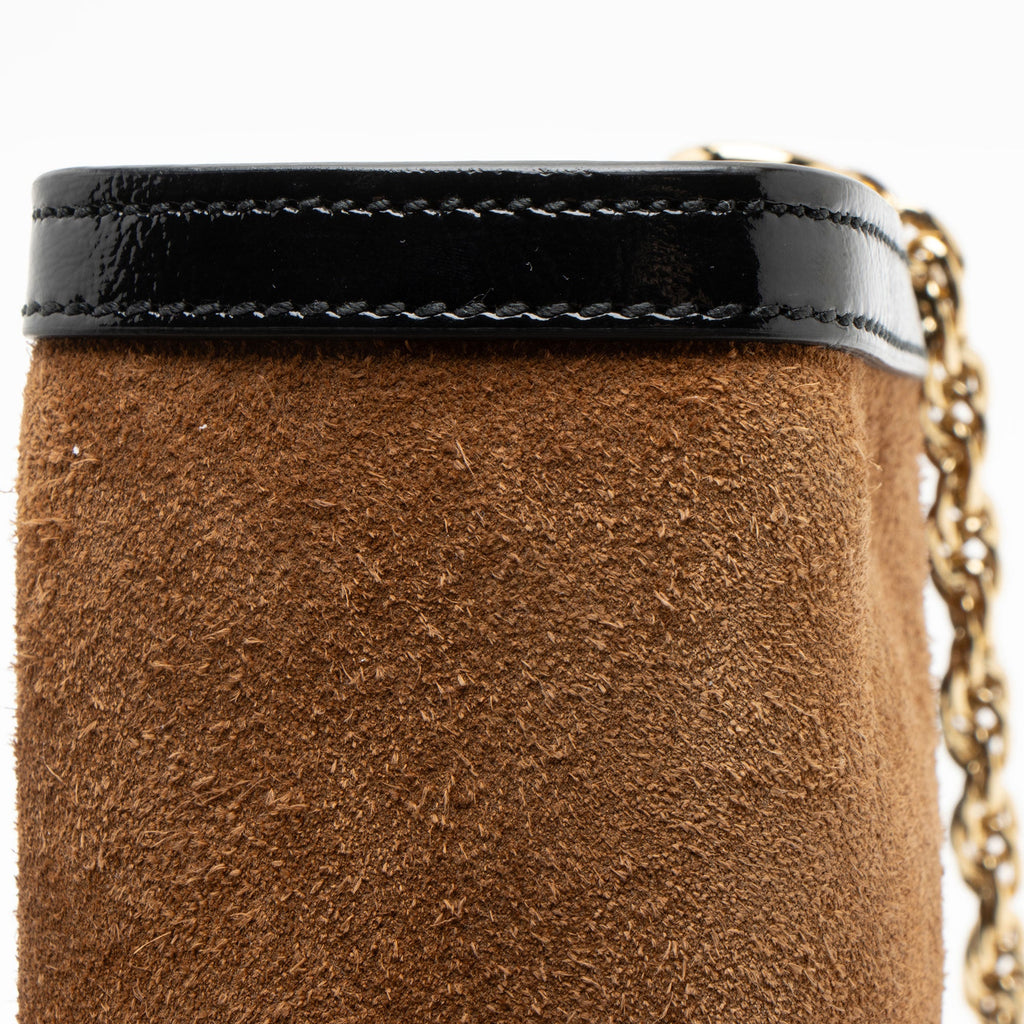 Gucci Suede Ophidia Medium Chain Shoulder Bag