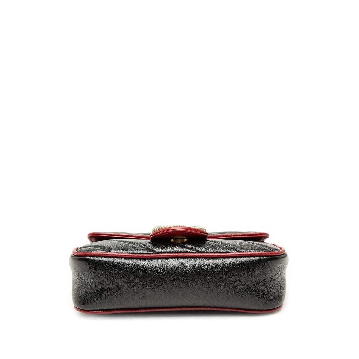 Gucci Super Mini GG Marmont Matelasse Leather Torchon Flap Crossbody