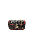 Gucci Super Mini GG Marmont Matelasse Leather Torchon Flap Crossbody