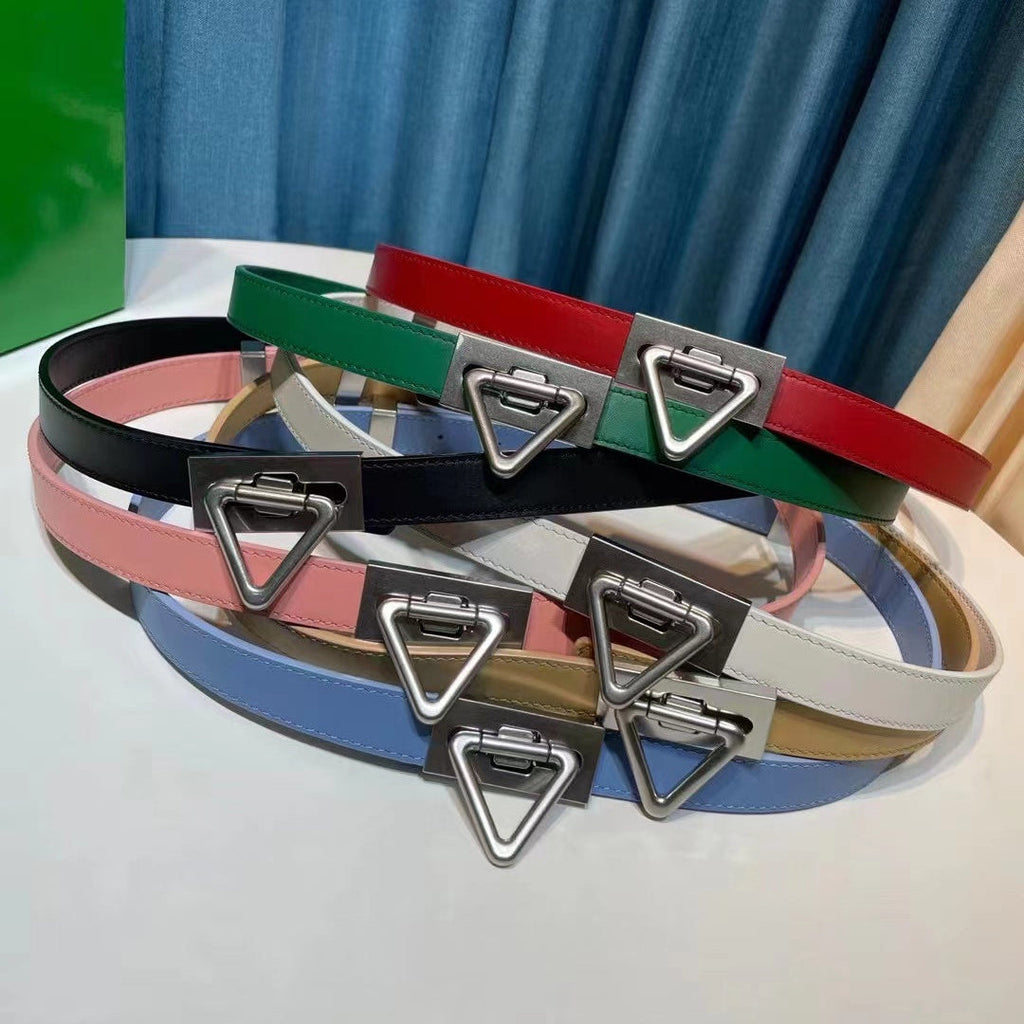 BOTTEGA VENETA  BELT TRIANGLE CALFSKIN LEATHER
