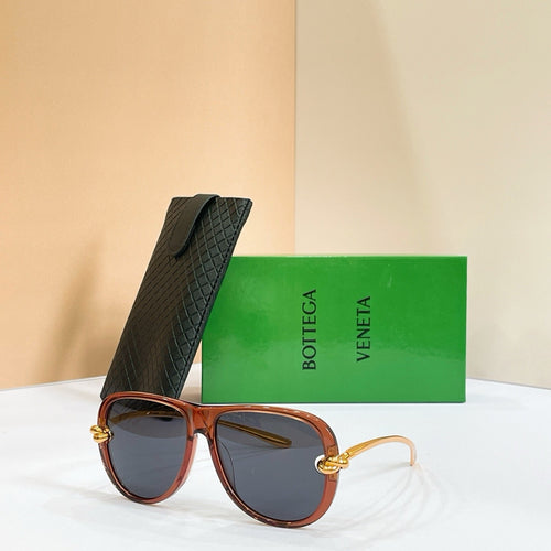 BV New Knot Aviator Sunglasses Brown Acetate