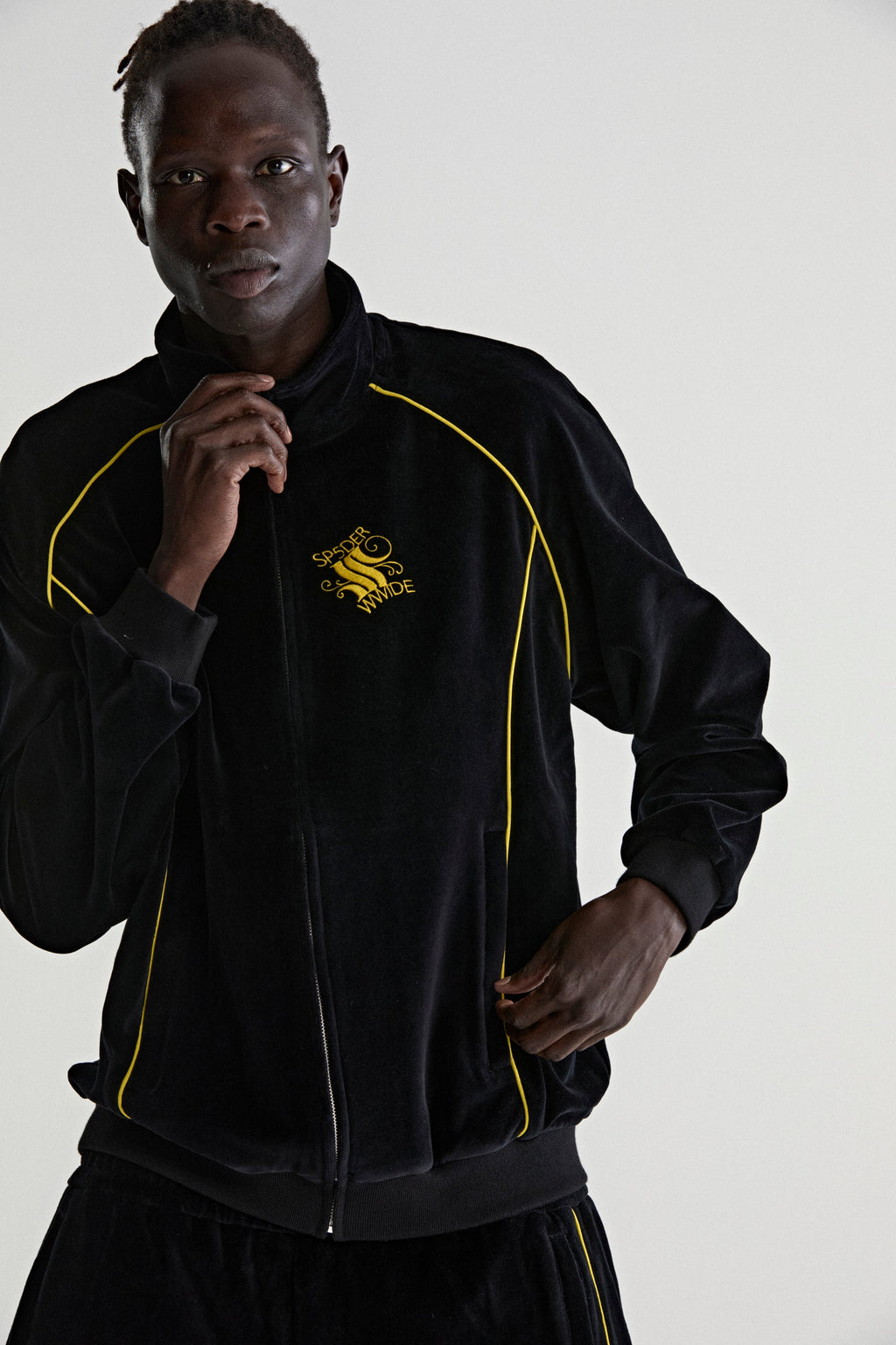 OUTLINE VELOUR TRACK JACKET