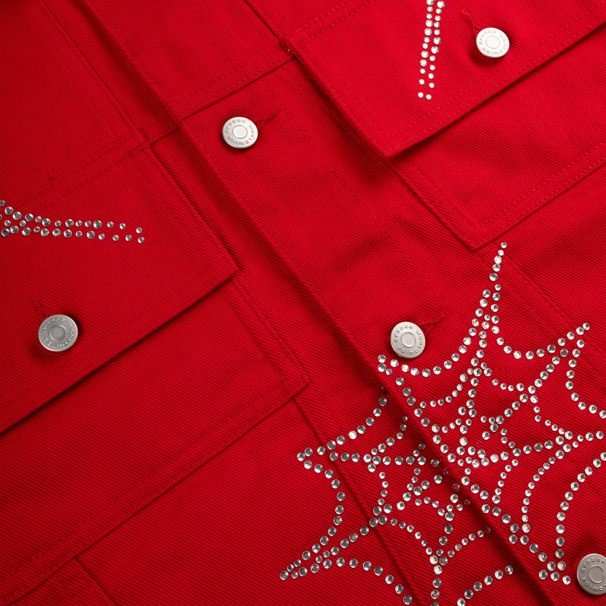 WEB DENIM CROPPED TRUCKER JACKET