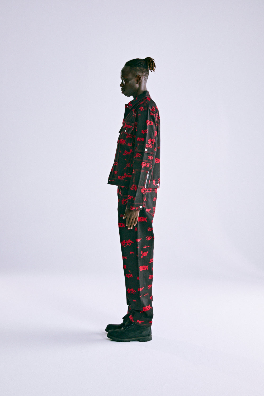 5EX AOP DENIM TRUCKER JACKET