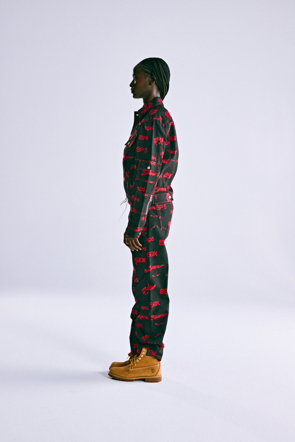 5EX AOP DENIM TRUCKER JACKET