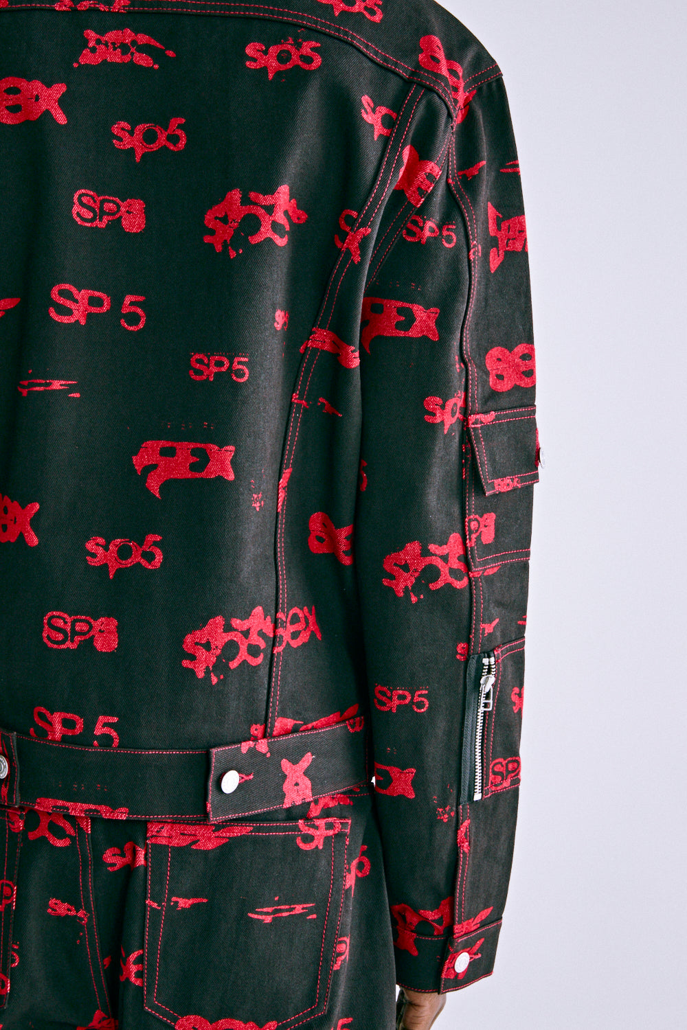 5EX AOP DENIM TRUCKER JACKET