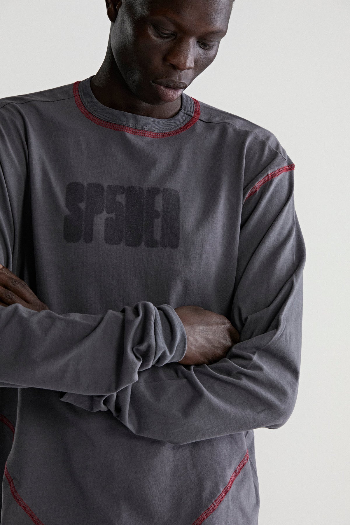 SP5DER CONTRAST STITCH LS