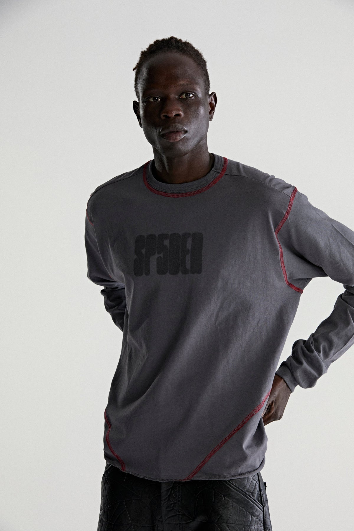 SP5DER CONTRAST STITCH LS