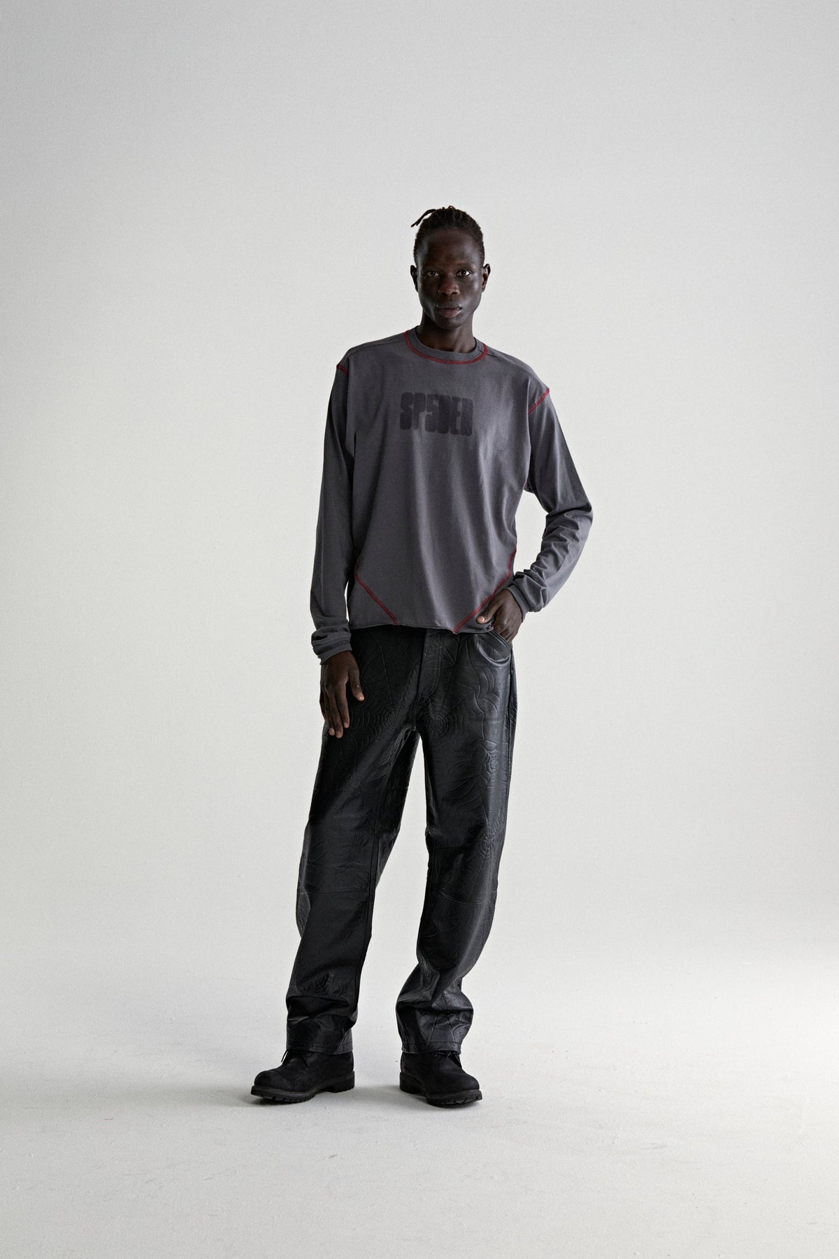 SP5DER CONTRAST STITCH LS
