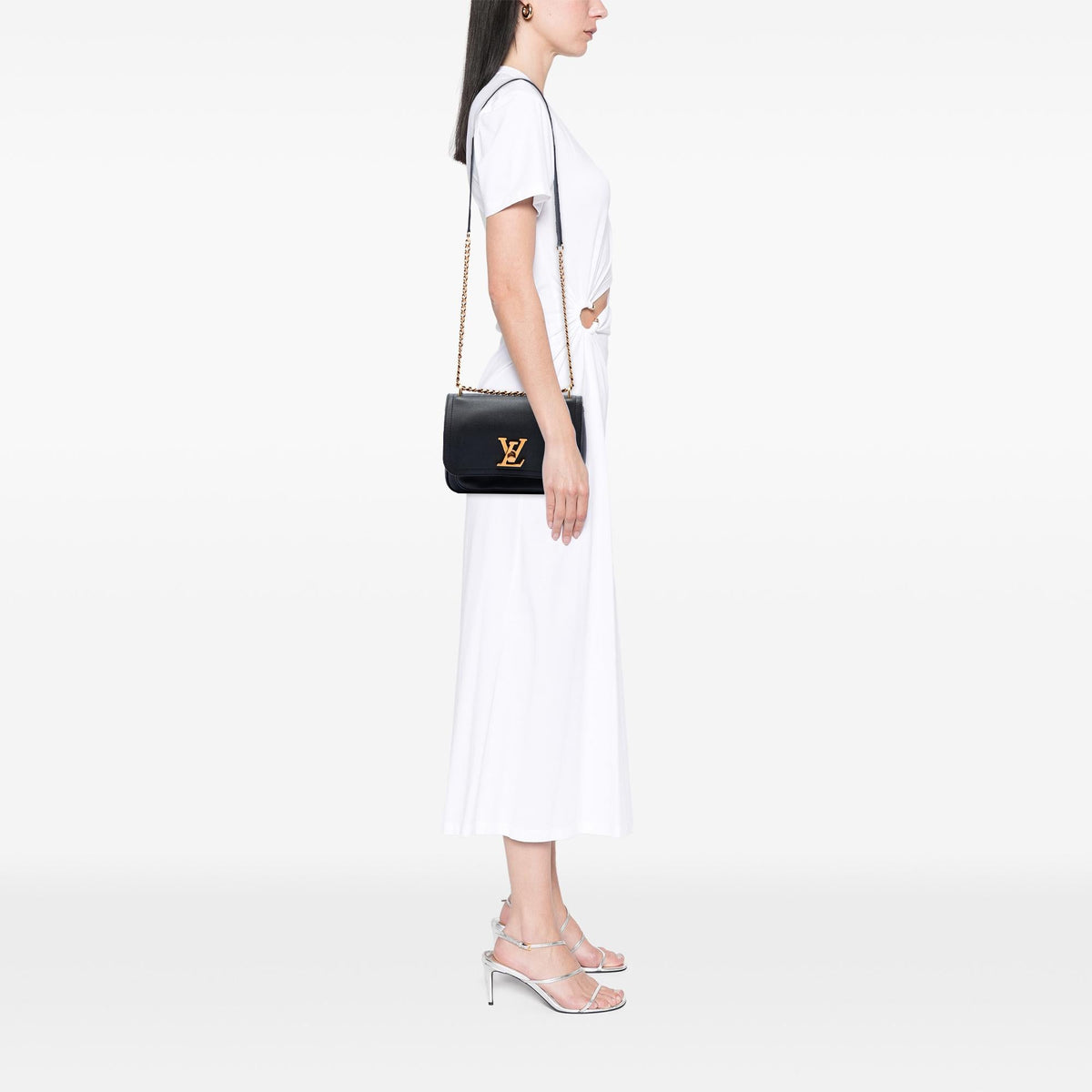 Louis Vuitton Calfskin Lockme Chain Shoulder Bag