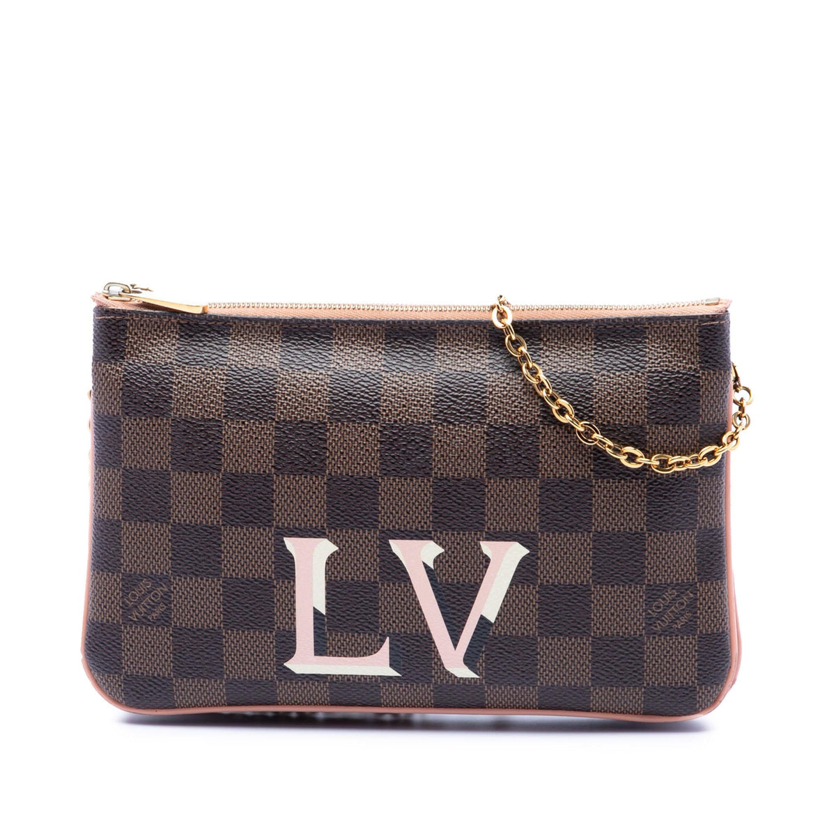 Louis Vuitton Damier Ebene Pochette Double Zip