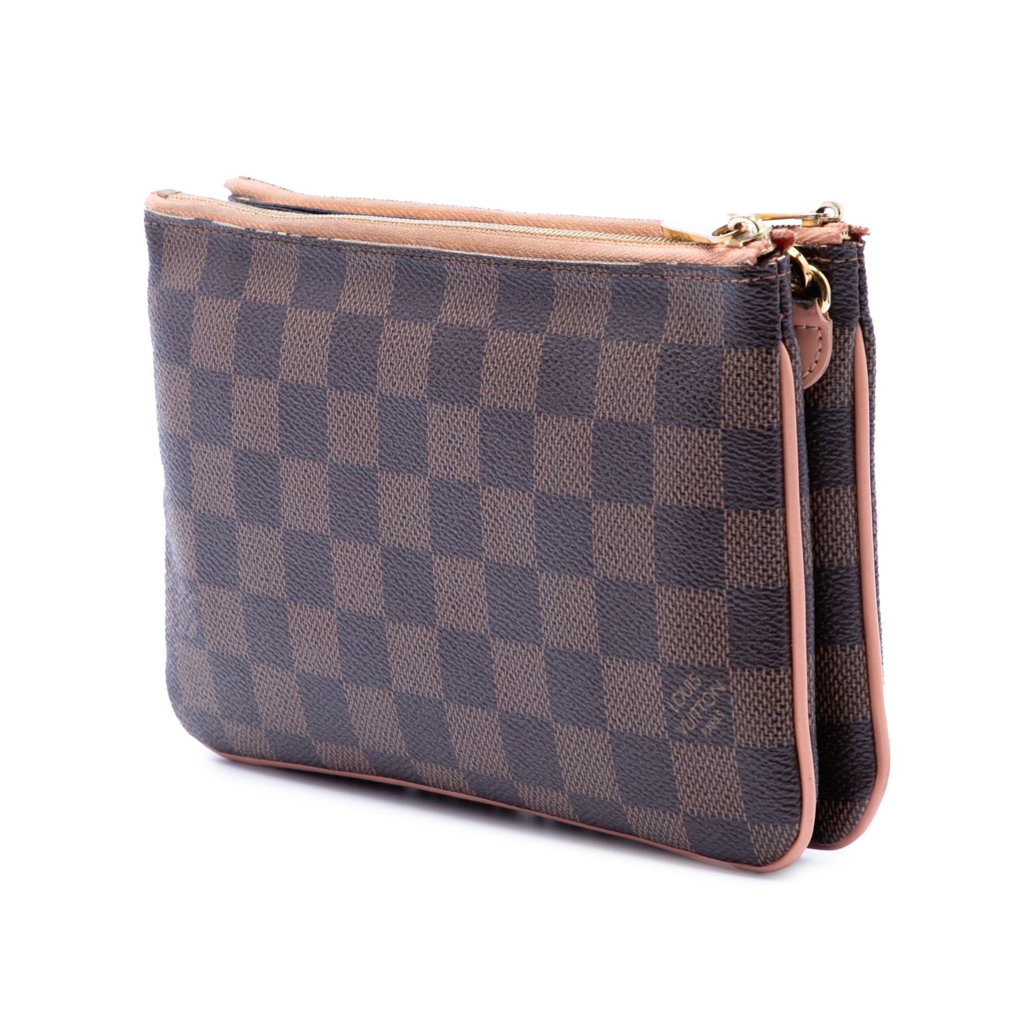 Louis Vuitton Damier Ebene Pochette Double Zip
