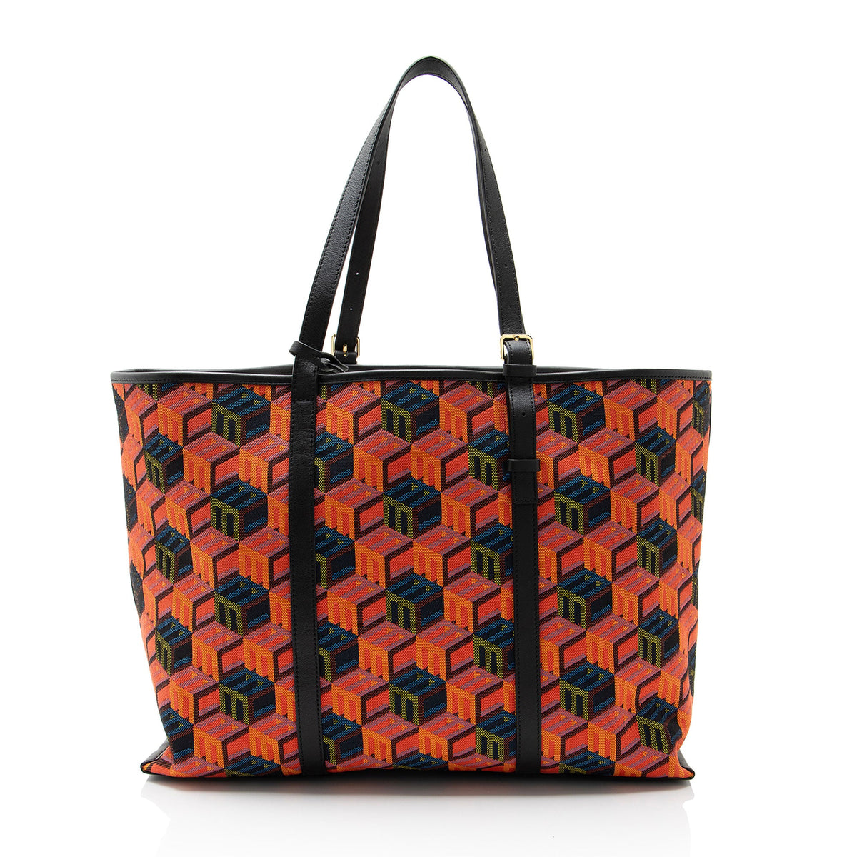 MCM Cubic Monogram Jacquard Shopper Tote