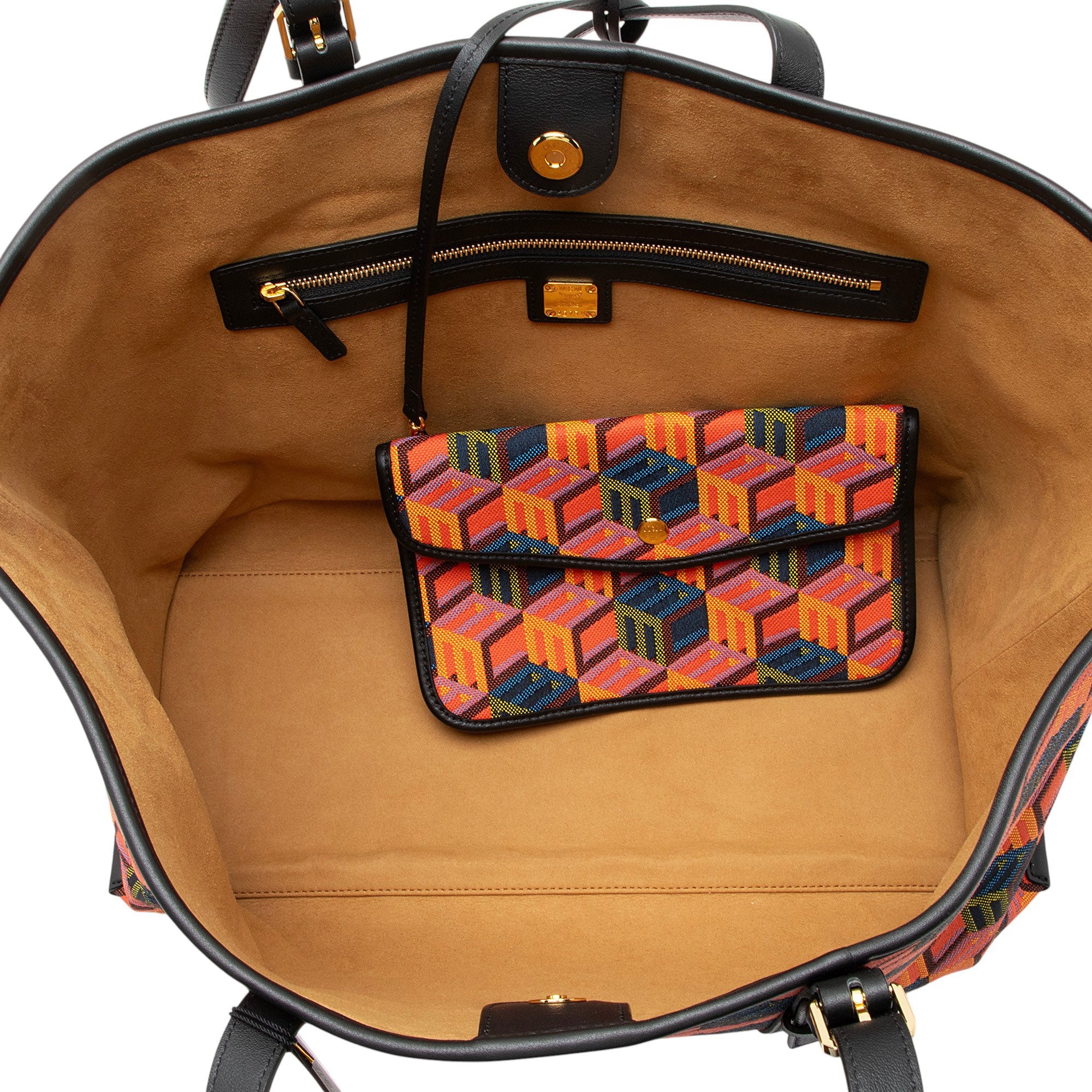 MCM Cubic Monogram Jacquard Shopper Tote