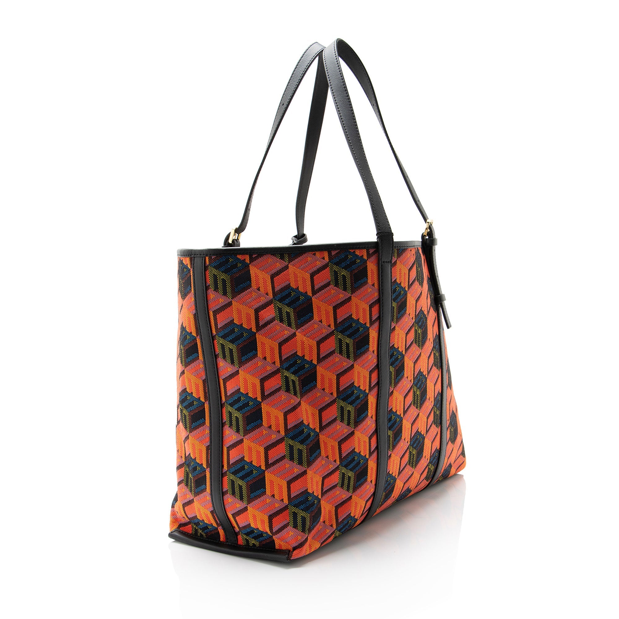 MCM Cubic Monogram Jacquard Shopper Tote