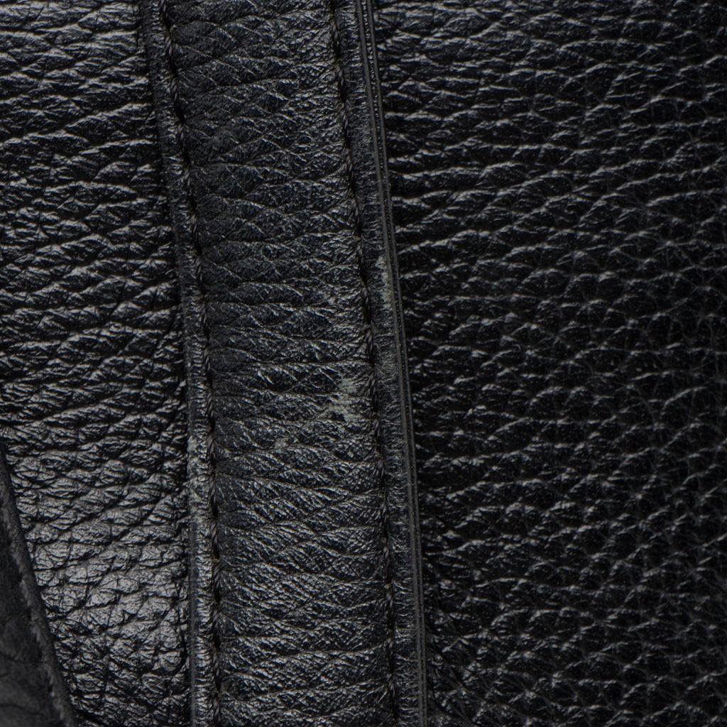 MCM Vintage Leather Logo Charms Drawstring Backpack