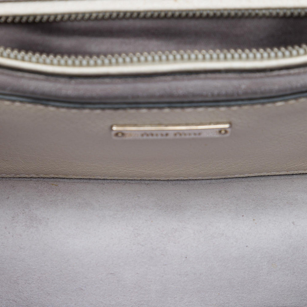 Miu Miu Goatskin Madras Soft Calf Crystal Embellished Crossbody