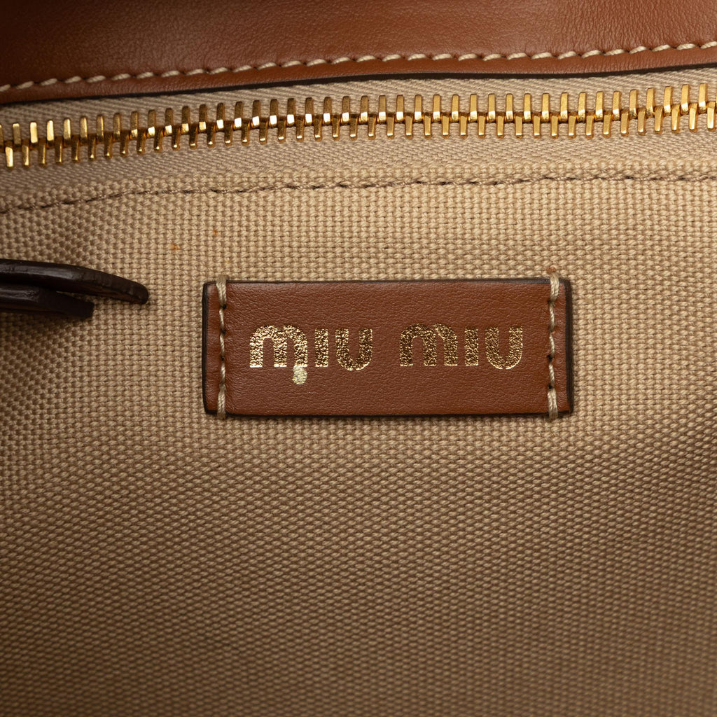 Miu Miu Raffia Straw Fringe Satchel