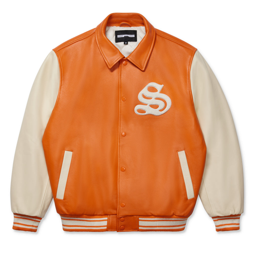 LEATHER VARSITY JACKET