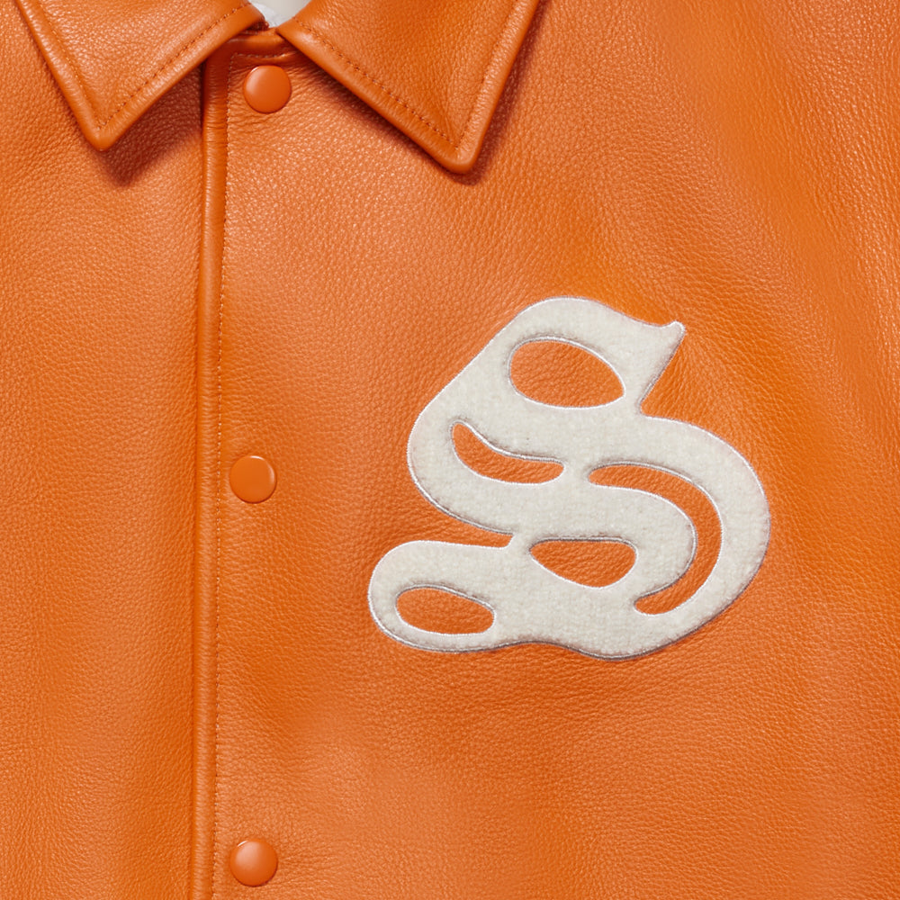 LEATHER VARSITY JACKET