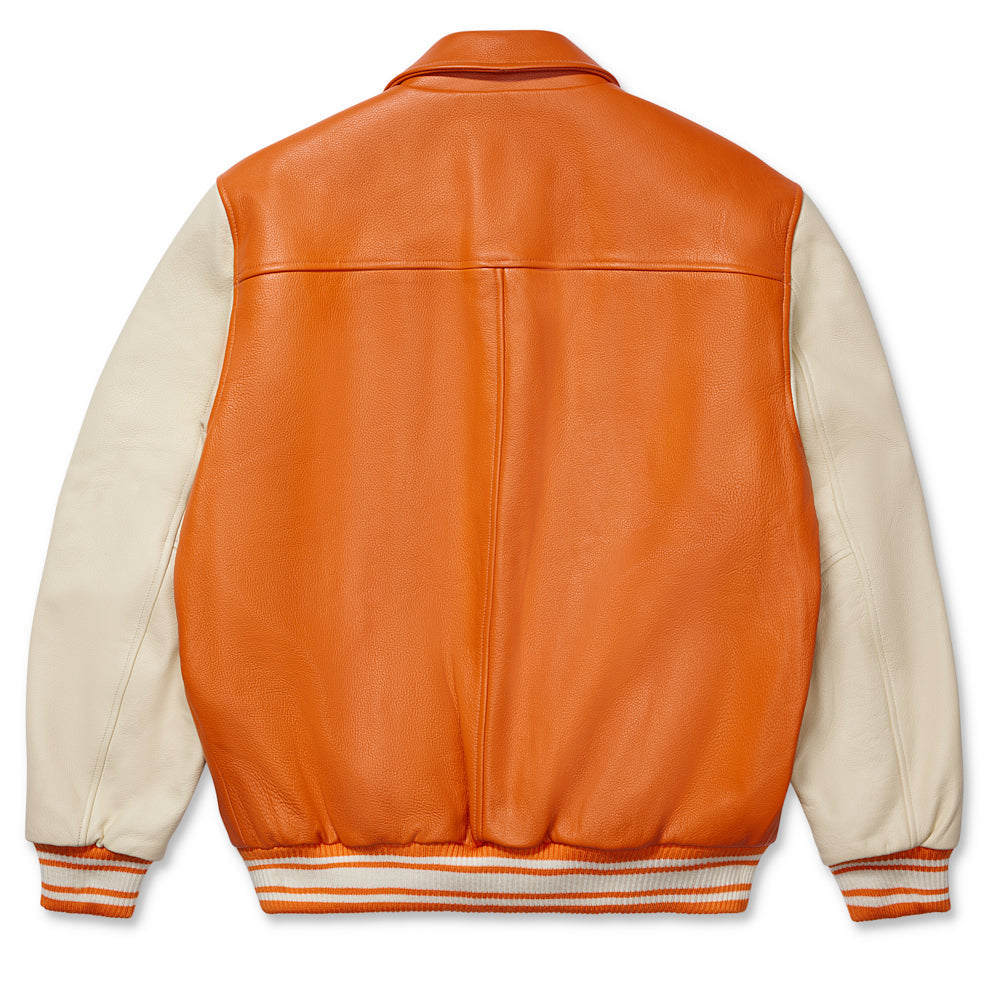 LEATHER VARSITY JACKET