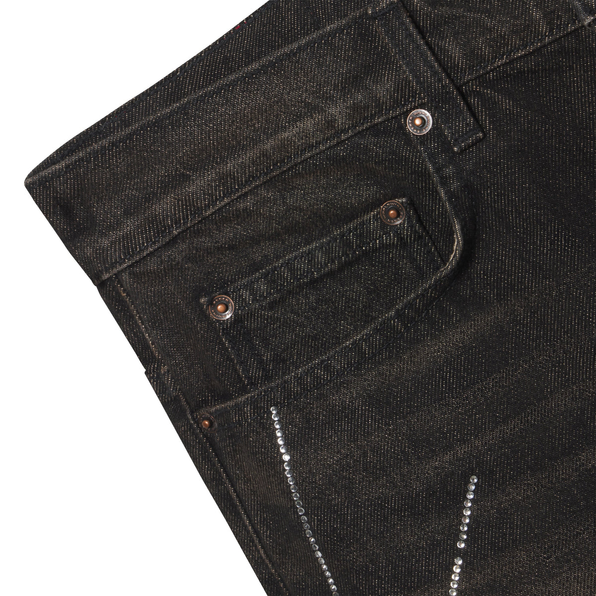 RHINESTONE WEB DENIM