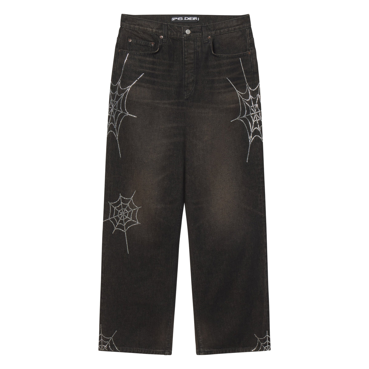 RHINESTONE WEB DENIM