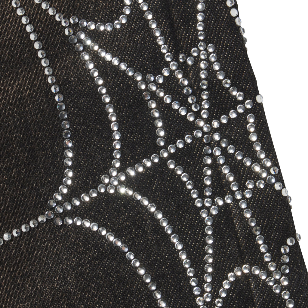 RHINESTONE WEB DENIM